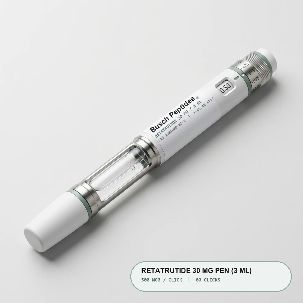 Retatrutide 30mg Pre-Filled Pen (3mL) - Busch Peptides Batch BR-2026-1047 (>=99.4%)